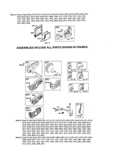 Muffler/Guard/Air Cleaner Base Diagram and Parts List for 126T00 0004-4830 Briggs and Stratton Engine